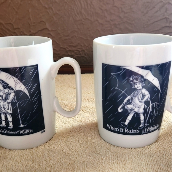 MORTON SALT COFFEE CUPS - 4- STAMPED JAPAN ON BOTTOM - Picture 3 of 5